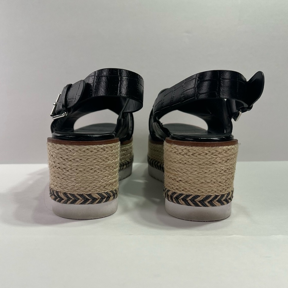 Vince Camuto Marietten Embossed Espadrille Platform Sandals - black croc, 8.5 - Picture 6 of 12